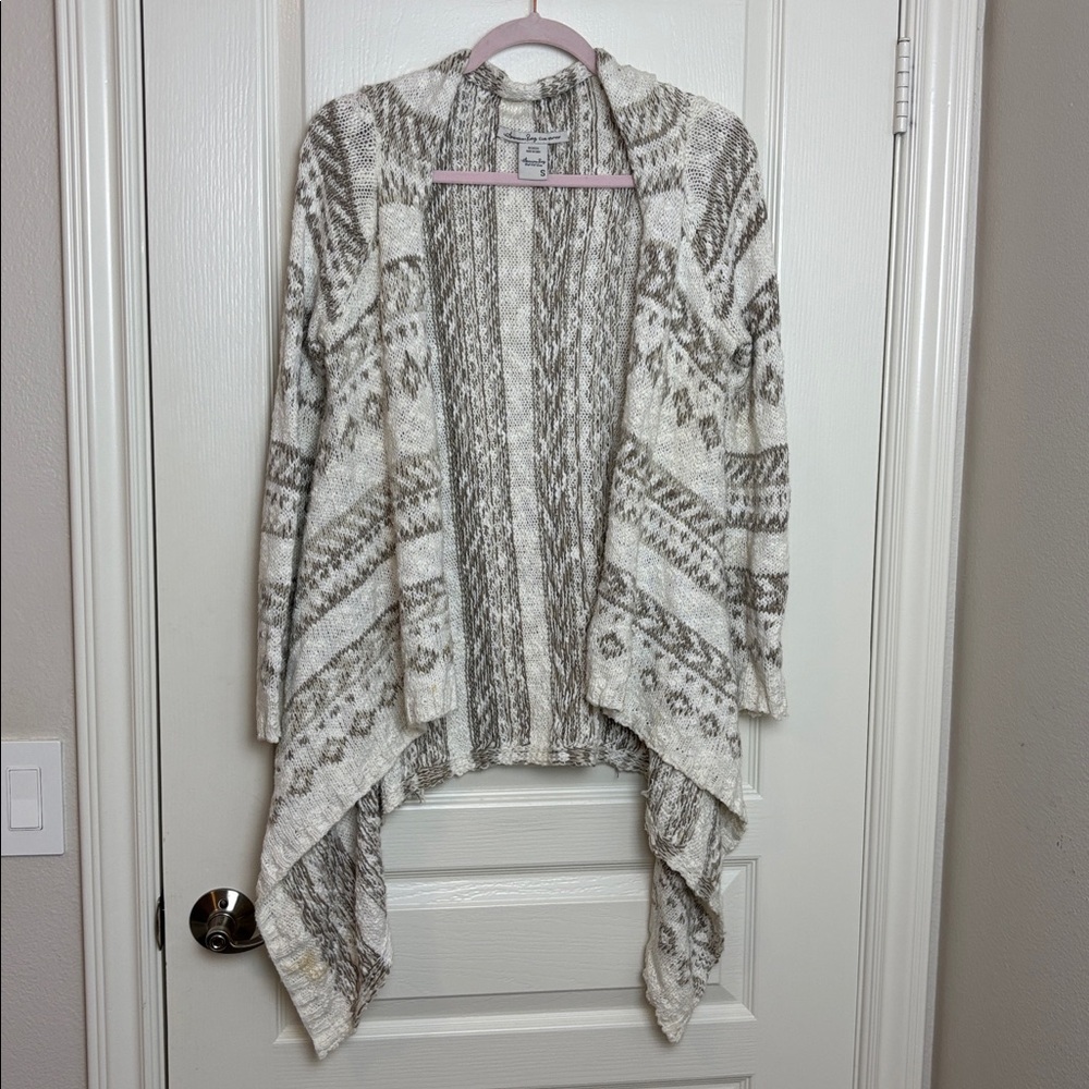 American Rag Beige Cardigan Sweater Sz S long sleeve